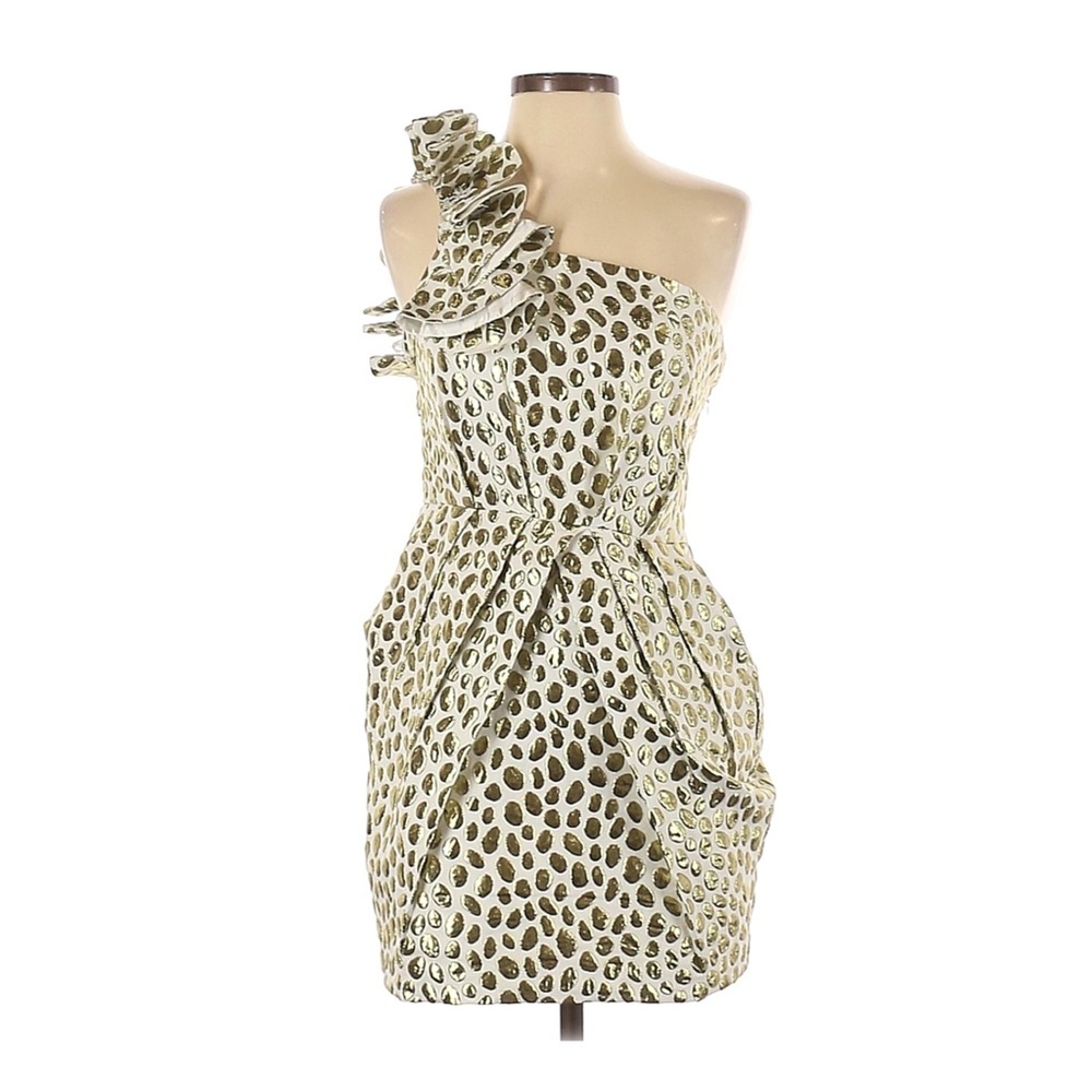 Aryn K Metallic Gold Dot One Strap L